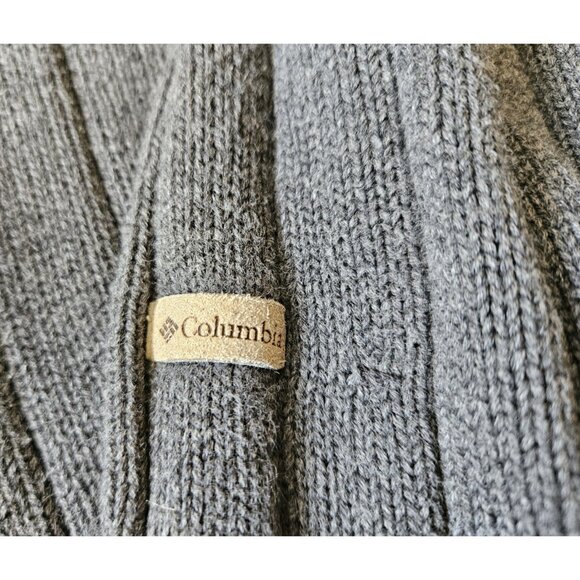 Columbia Sweater Mens Large Gray Pullover Sweatshirt Outdoors Adult 100% Cotton - Picture 5 of 10